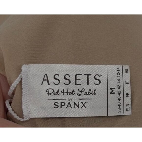 Assets By Spanx Reversible Mid-Thigh Shapewear Slip Dress Spandex Black/Natural - Picture 3 of 11
